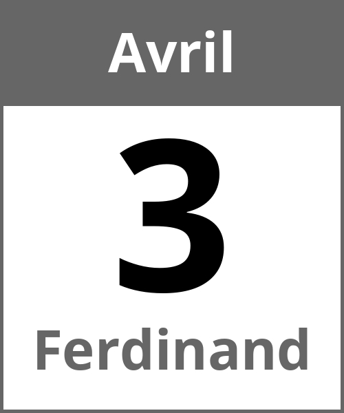 Fete Ferdinand Avril 3.4.