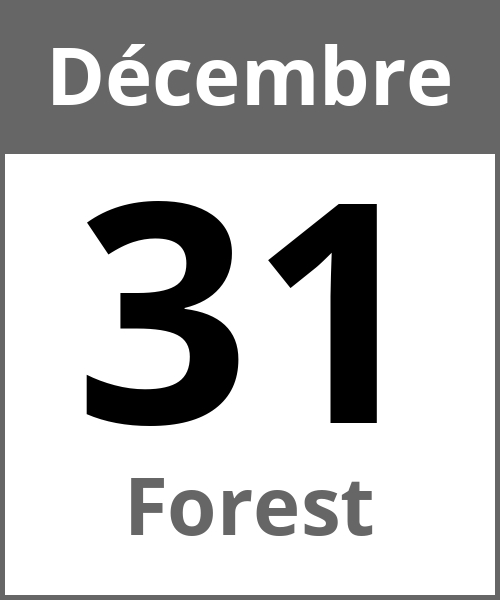 Fete Forest Décembre 31.12.