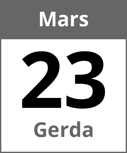 Fete Gerda Mars 23.3.