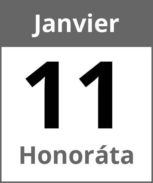 Fete Honoráta Janvier 11.1.