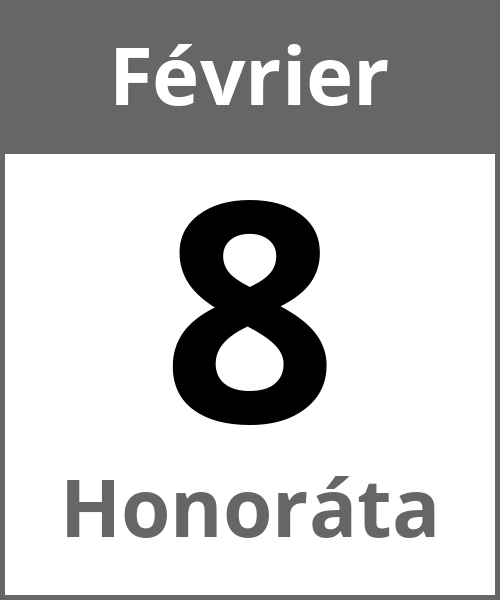 Fete Honoráta Février 8.2.