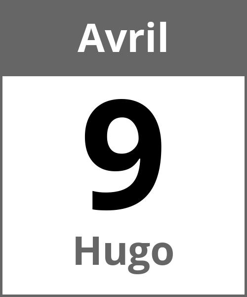 Fete Hugo Avril 9.4.