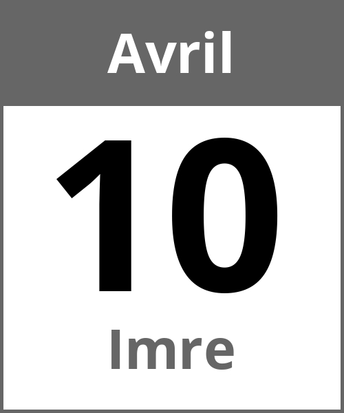 Fete Imre Avril 10.4.