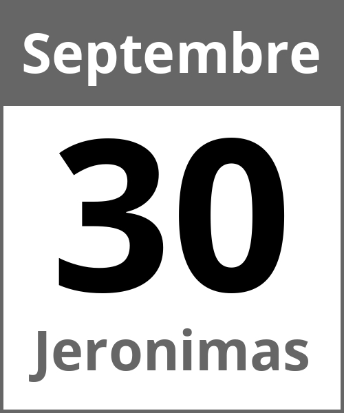 Fete Jeronimas Septembre 30.9.