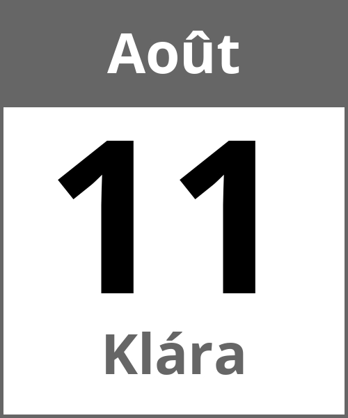 Fete Klára Août 11.8.