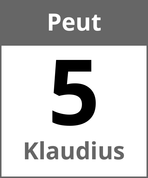 Fete Klaudius Peut 5.5.