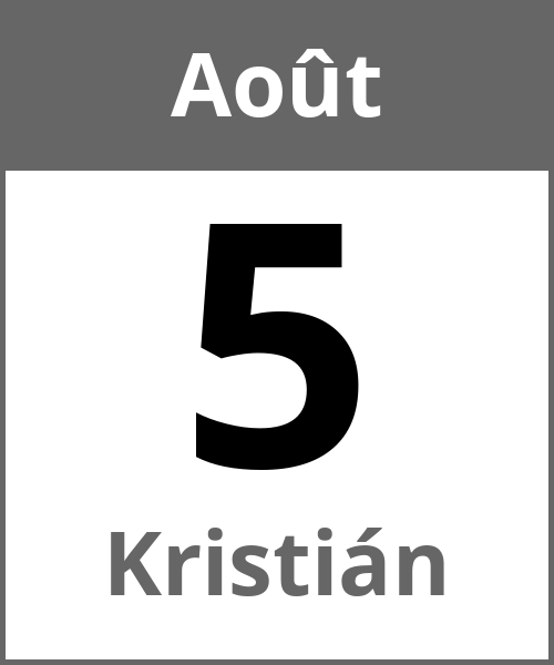 Fete Kristián Août 5.8.