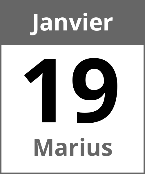 Fete Marius Janvier 19.1.