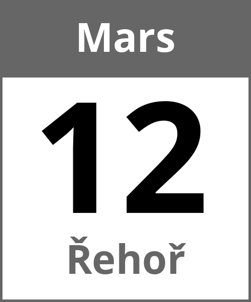 Fete Řehoř Mars 12.3.