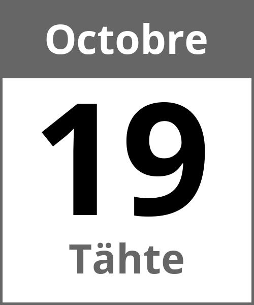 Fete Tähte Octobre 19.10.