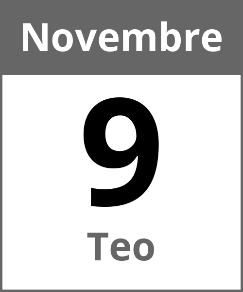 Fete Teo Novembre 9.11.