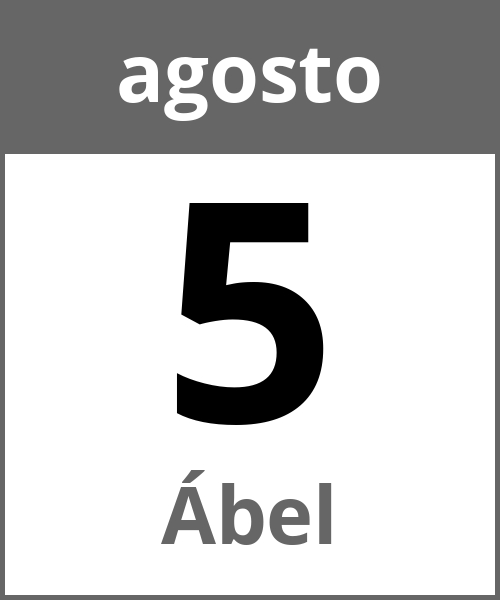 Festa Ábel agosto 5.8.