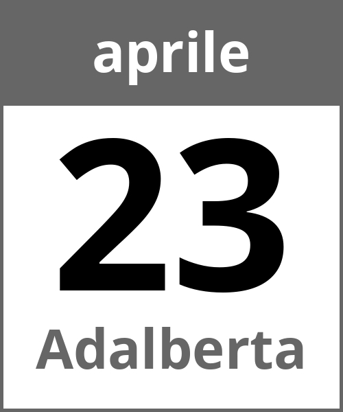 Festa Adalberta aprile 23.4.