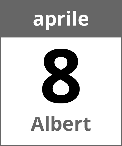 Festa Albert aprile 8.4.