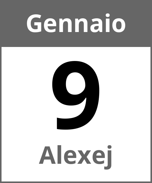 Festa Alexej Gennaio 9.1.