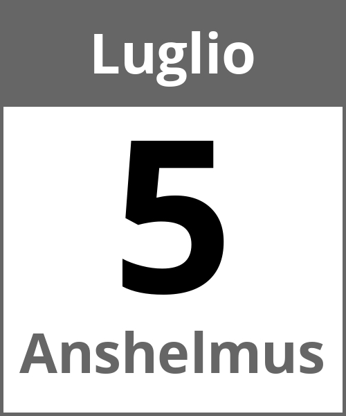 Festa Anshelmus Luglio 5.7.