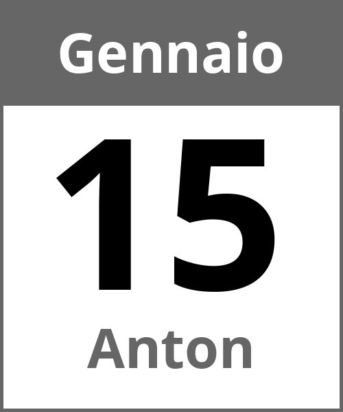 Festa Anton Gennaio 15.1.