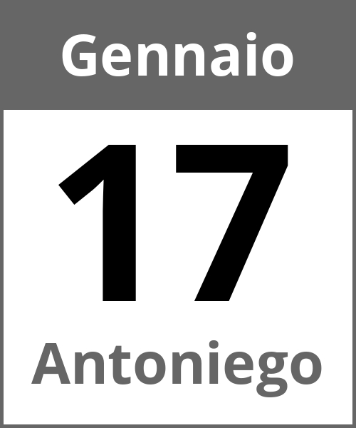 Festa Antoniego Gennaio 17.1.