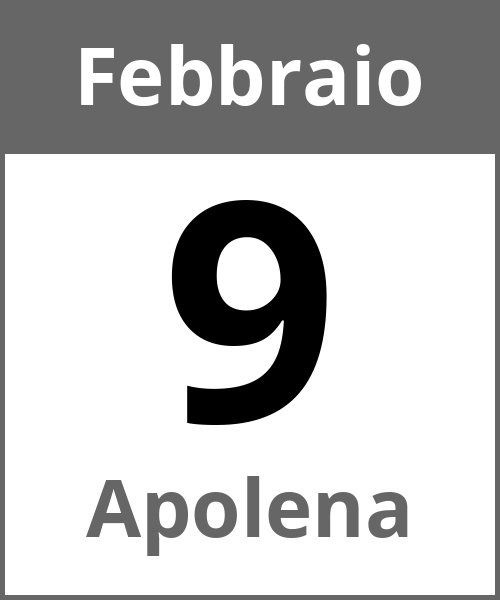 Festa Apolena Febbraio 9.2.