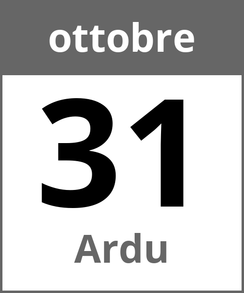 Festa Ardu ottobre 31.10.