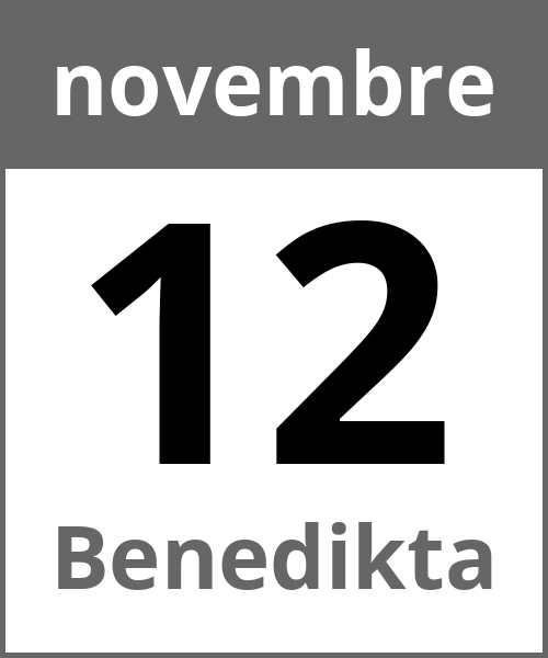 Festa Benedikta novembre 12.11.