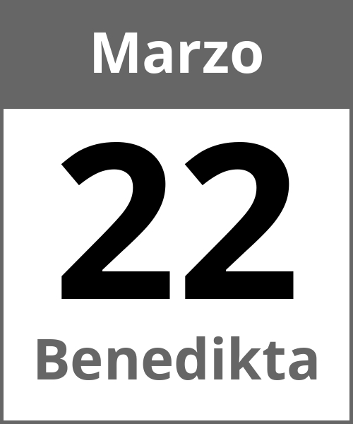 Festa Benedikta Marzo 22.3.