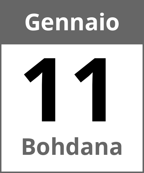 Festa Bohdana Gennaio 11.1.