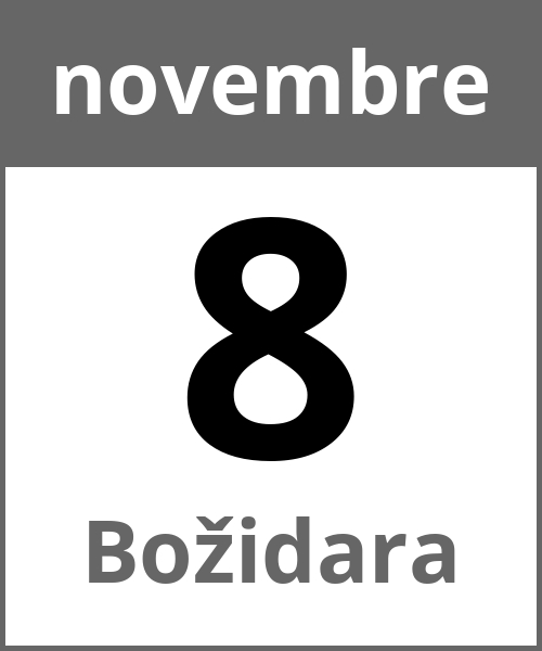 Festa Božidara novembre 8.11.