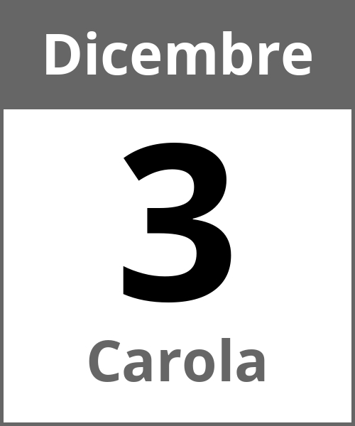 Festa Carola Dicembre 3.12.