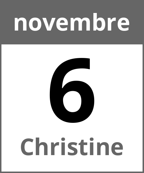 Festa Christine novembre 6.11.