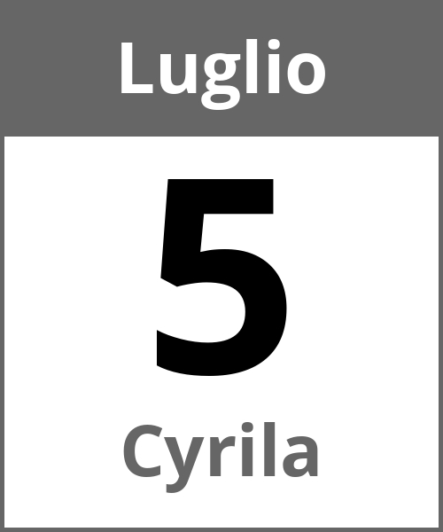 Festa Cyrila Luglio 5.7.