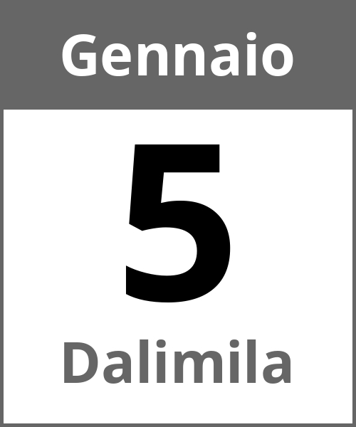 Festa Dalimila Gennaio 5.1.