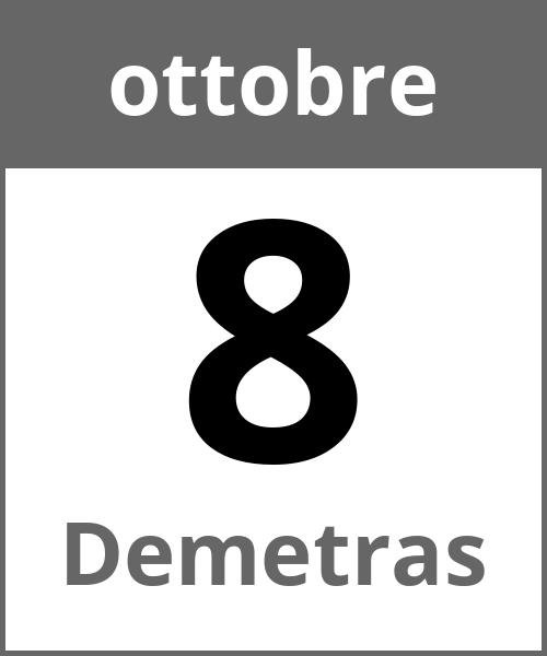 Festa Demetras ottobre 8.10.