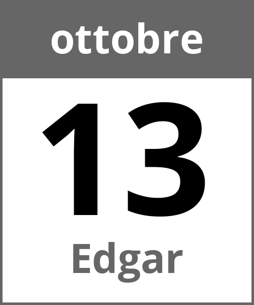 Festa Edgar ottobre 13.10.