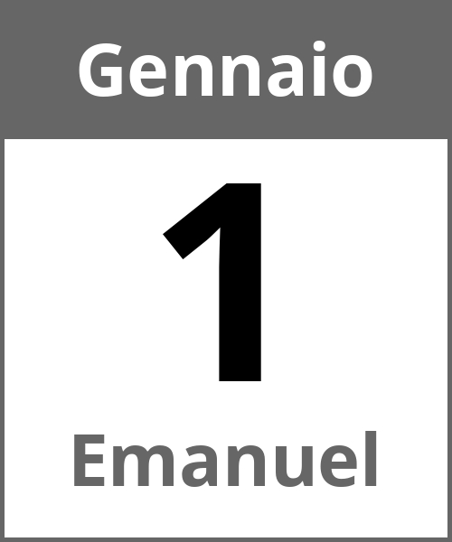 Festa Emanuel Gennaio 1.1.