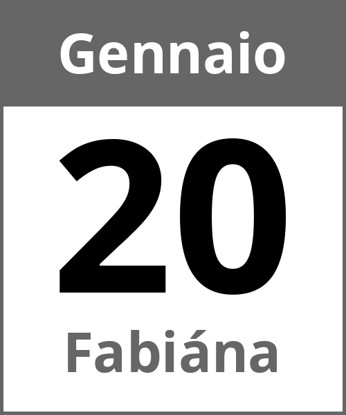 Festa Fabiána Gennaio 20.1.