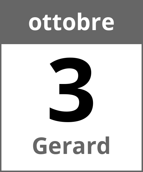 Festa Gerard ottobre 3.10.