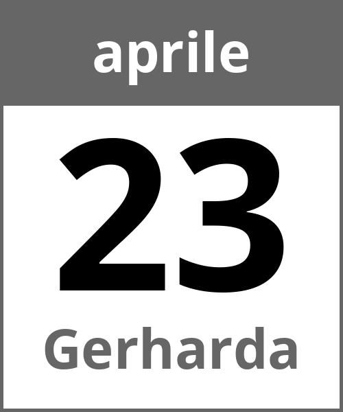 Festa Gerharda aprile 23.4.