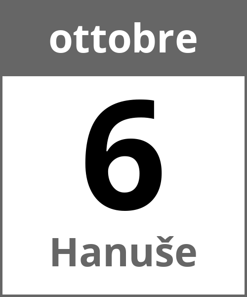 Festa Hanuše ottobre 6.10.