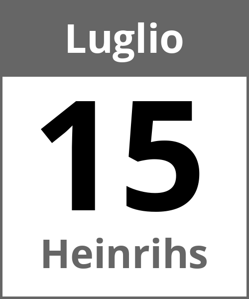 Festa Heinrihs Luglio 15.7.