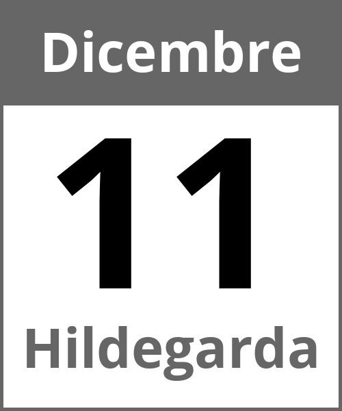 Festa Hildegarda Dicembre 11.12.