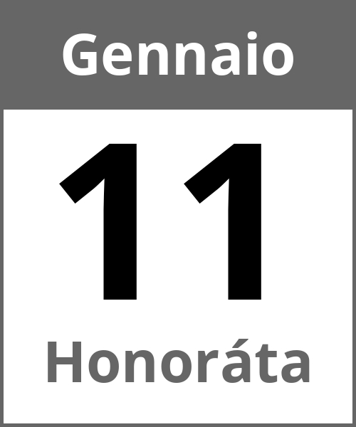 Festa Honoráta Gennaio 11.1.