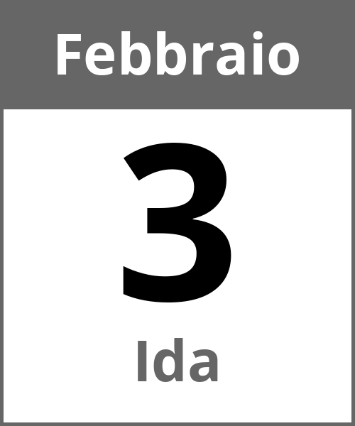 Festa Ida Febbraio 3.2.