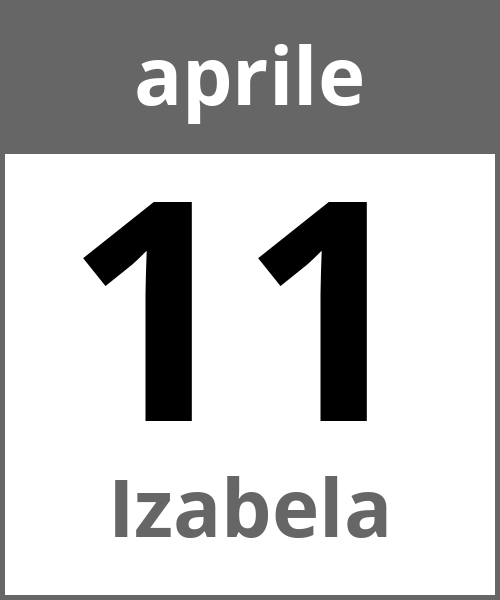 Festa Izabela aprile 11.4.