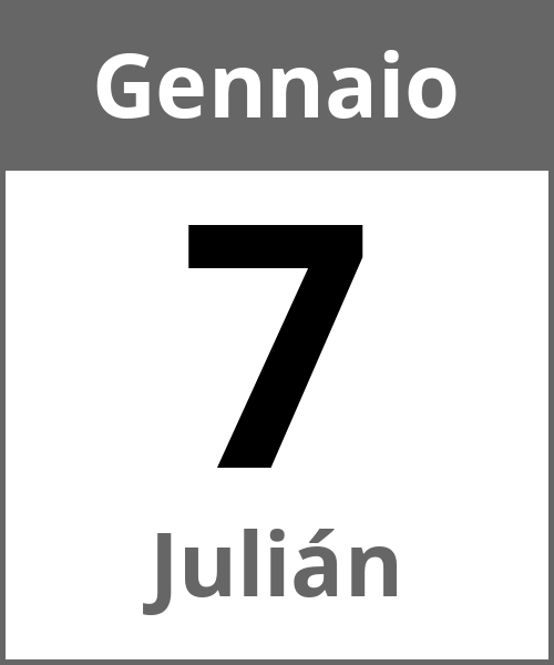 Festa Julián Gennaio 7.1.