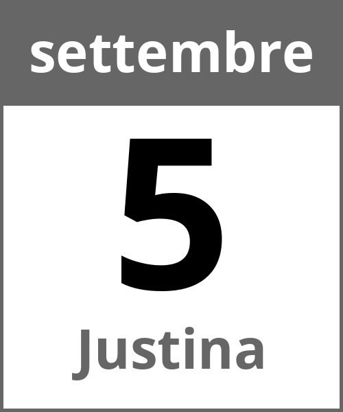 Festa Justina settembre 5.9.