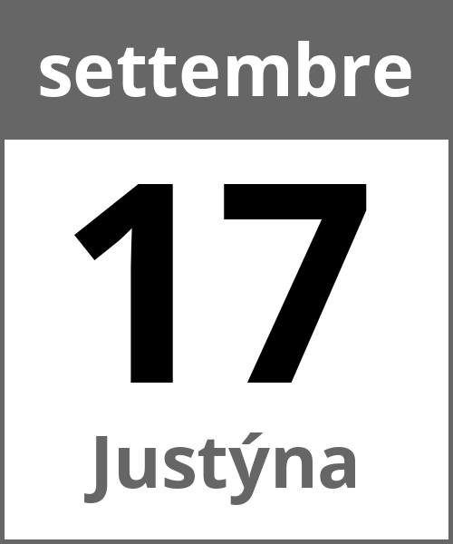 Festa Justýna settembre 17.9.