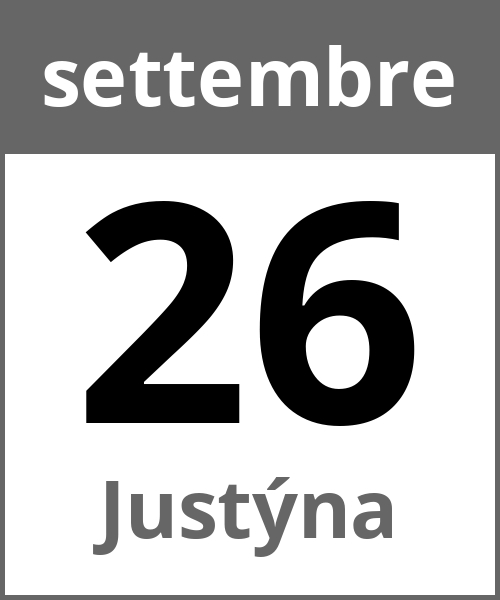 Festa Justýna settembre 26.9.