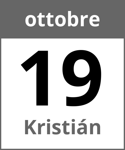 Festa Kristián ottobre 19.10.