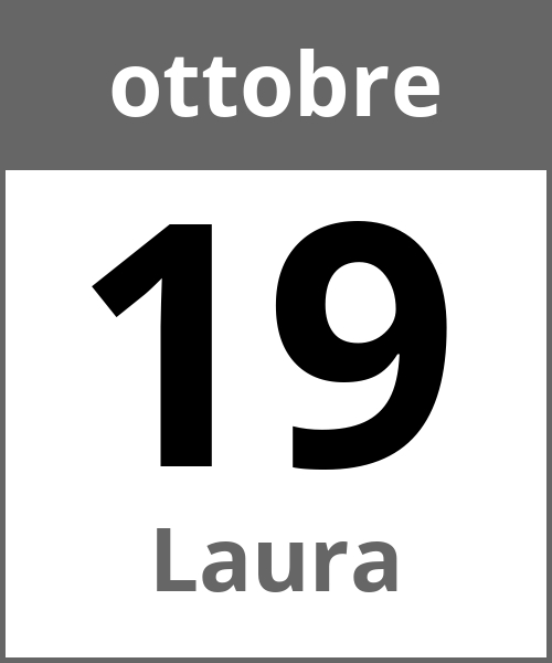 Festa Laura ottobre 19.10.